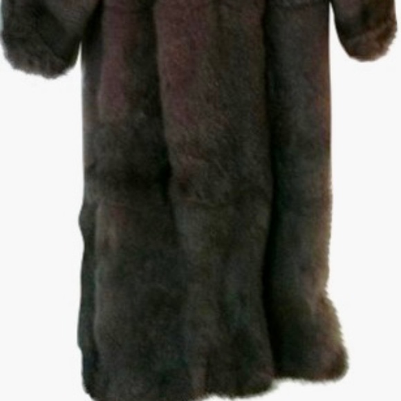 LONG GRAY RABBIT FUR COAT - Picture 4 of 13